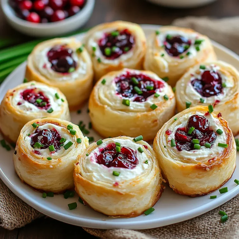 Savory Christmas Cranberry Roll-Ups