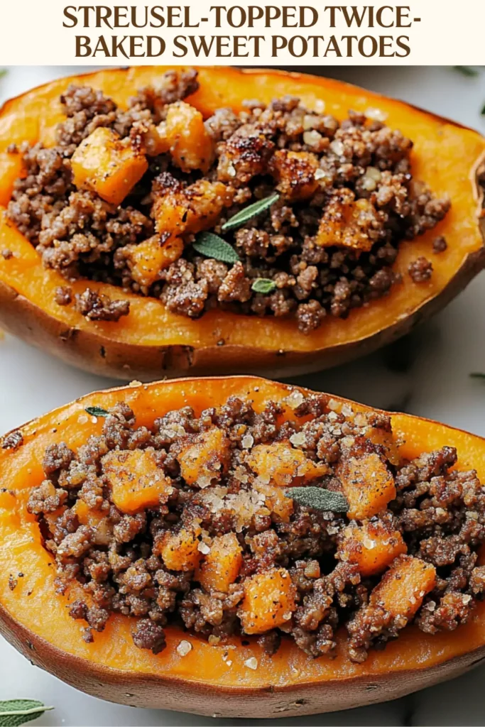 Streusel-topped Twice-baked Sweet Potatoes Recipe