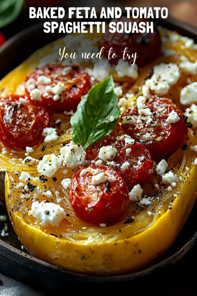 Baked Feta And Tomato Spaghetti Squash Recipe