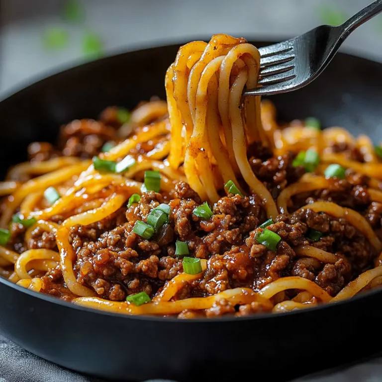 Mongolian Ground Beef Noodles