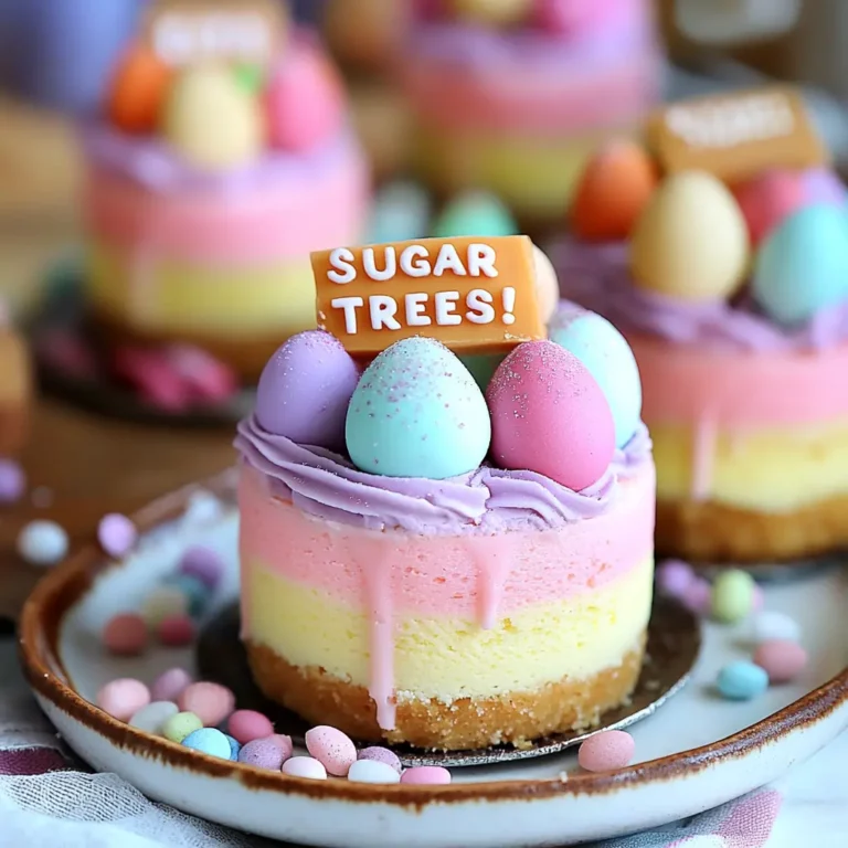 Easter No-Bake Mini Cheesecakes